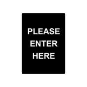 CAC China CCSN-ET1 Stanchion Sign "Please Enter Here" Double-sided
