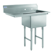 Hubert 29N-008-LT - Kratos® Compartment Sink, 18"W X 18"D X 12"H Bowl Size, 18" Drain Board
