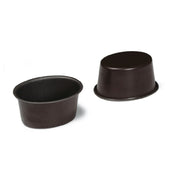 Louis Tellier 230210 Oval Aspic Plain Bottom Mould 3"W X 2.16"D X 1.49"H Non-stick