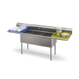 Koolmore KM-SC182414-24B3 Sink 3-compartments 102"W X 30"D X 43-1/5"H Overall Size