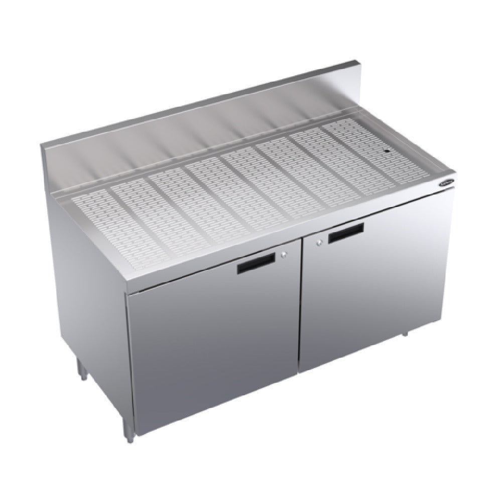 Krowne KR24-SD48 Royal Series Underbar Drainboard With Cabinet Base & (2) Locking Hinged Doors