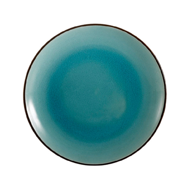 CAC China 666-16-BLU Japanese Style Plate 10" Dia. X 1-1/4"H Round