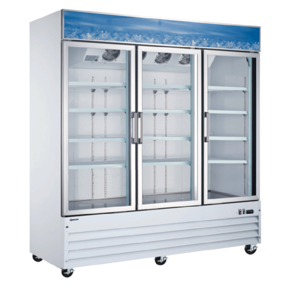 Omcan 50052 (RE-CN-0052-HC) Refrigerator Reach-in Display Three-section