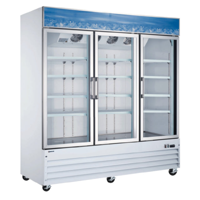 Omcan 50052 (RE-CN-0052-HC) Refrigerator Reach-in Display Three-section