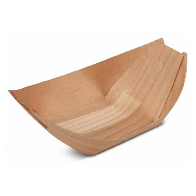 JB Prince RB328 2.5 Mini Poplar Wood Boat 2.62"W X 2"D X 1"H Bamboo (50 Pack)