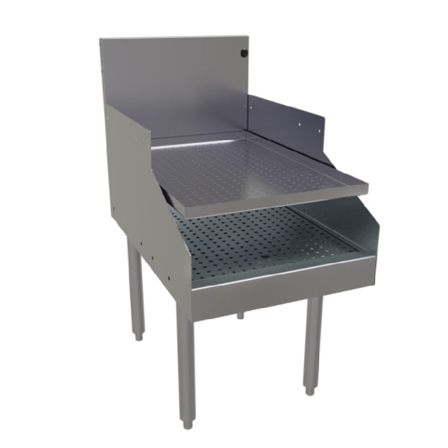Glastender RDBA-18D Recessed Drainboard Free Standing 18"W X 29"D (depth To Match 19" Deep Units With Double Speed Rail)