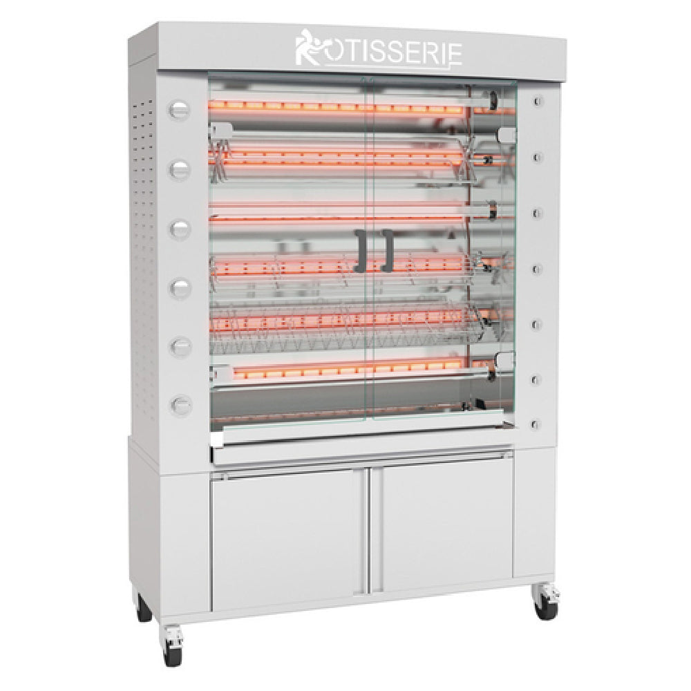 Rotisol FB1400-6G-SS_NAT FlamBoyant Infrared Rotisserie Oven Gas Countertop