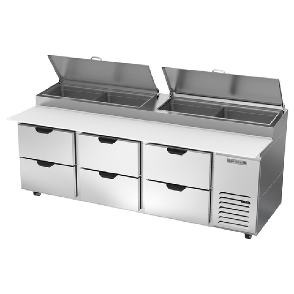 Beverage Air DPD93HC-4 Pizza Top Refrigerated Counter Three-section 93"W