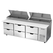 Beverage Air DPD93HC-4 Pizza Top Refrigerated Counter Three-section 93"W