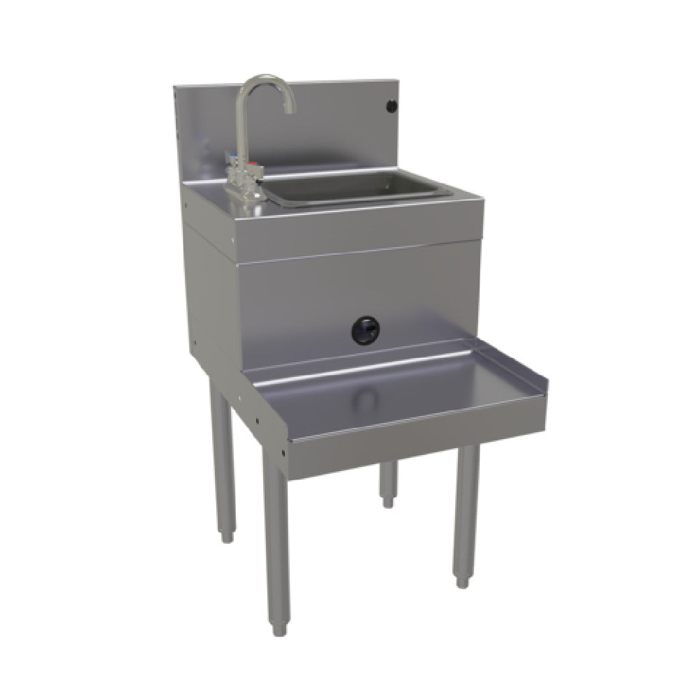 Glastender BSA-18L Underbar Blender Station Freestanding With Dump Sink 18"W X 24"D