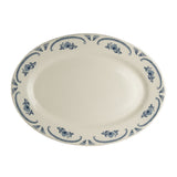 Steelite HL1575035 - Rolled Edge Oval Platter, 13.375" X 9.25", American Rose