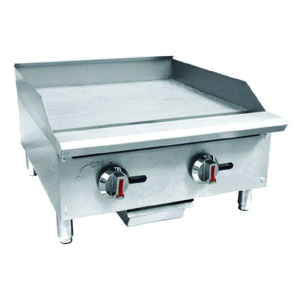 Hubert 57793 - Kratos® Gas Griddle, Manual Controls, 24"W X 20-3/5"D
