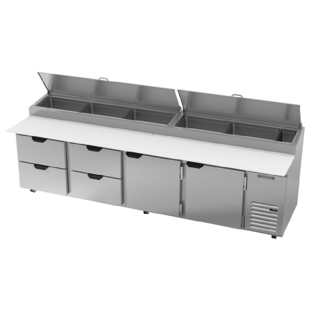 Beverage Air DPD119HC-4 Pizza Top Refrigerated Counter Four-section 119"W