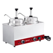 Admiral Craft NCW2P120 - Adcraft Topping Warmer And Dispenser, Double Pump, 16.91" L X 18.30" W X 16.40" H