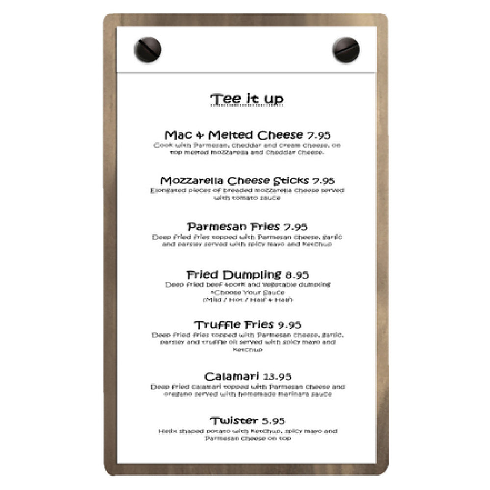 Menu Solutions WDSP-A Menu Board Holds 4" X 6" Insert Single Panel