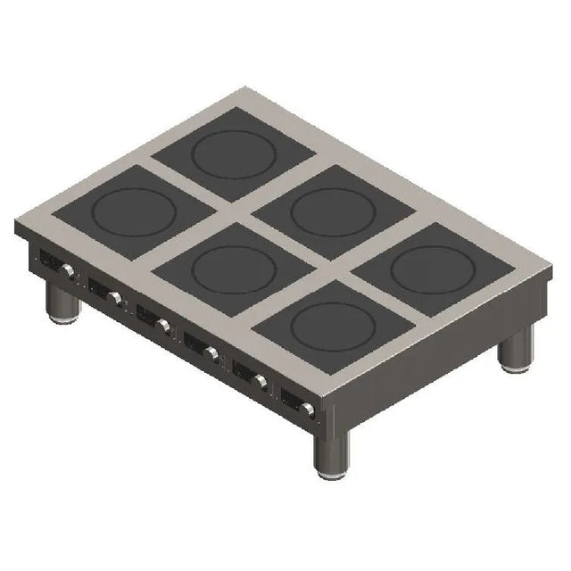 Spring USA BOH-3500-6CTL BOH Series Flameless Induction Cooktop Countertop 6-zone