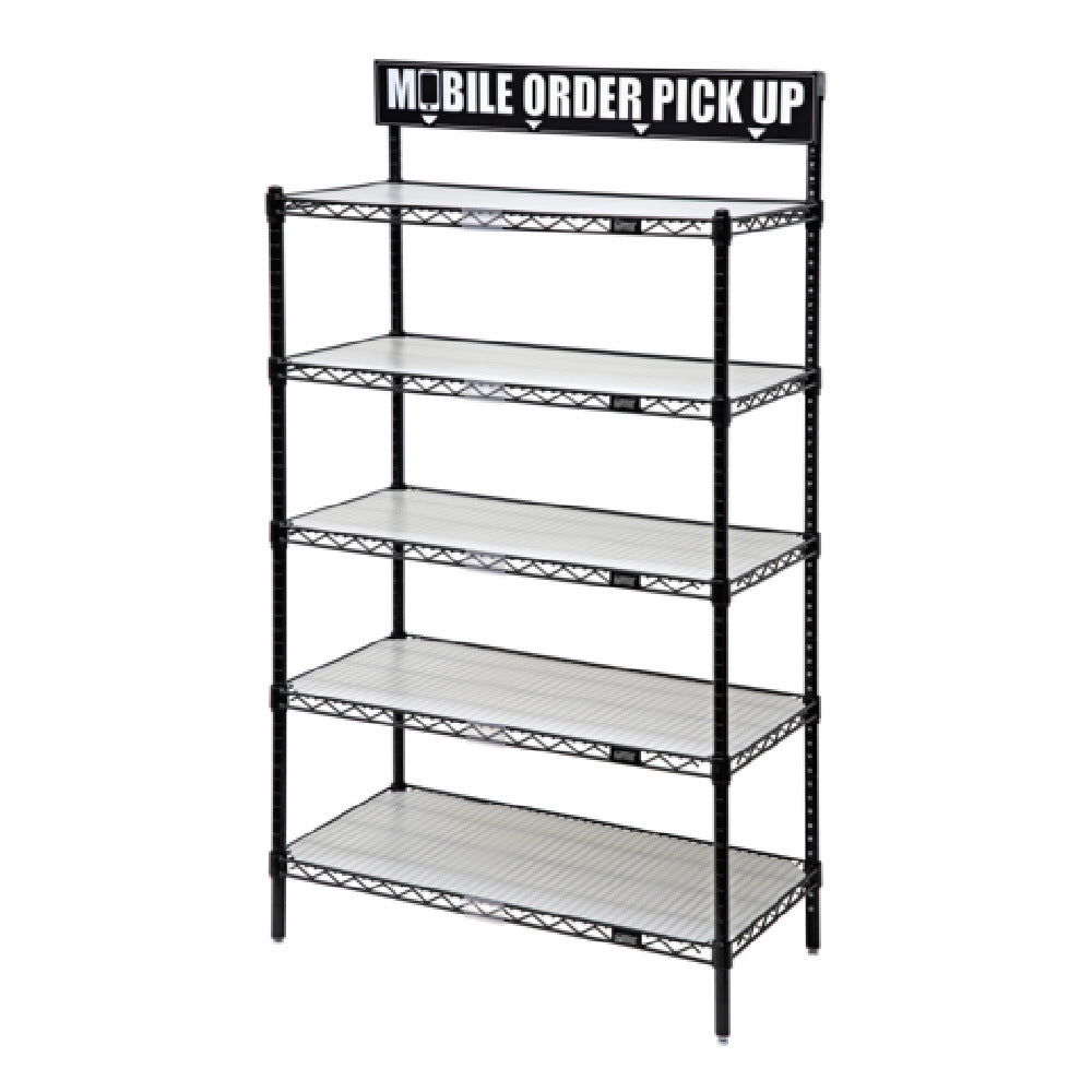 Quantum QTG63-1860BK Quantum To-Go Unit 60"W X 18"D X 63"H 600 Lb. Load Capacity Per Shelf