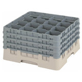 Cambro 16S900184 Camrack® Glass Rack With (4) Soft Gray Extenders Full Size