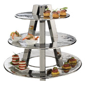 American Metalcraft TTS2319 Ascent Display Stand 3-tier 23" Dia. X 19-3/4"H