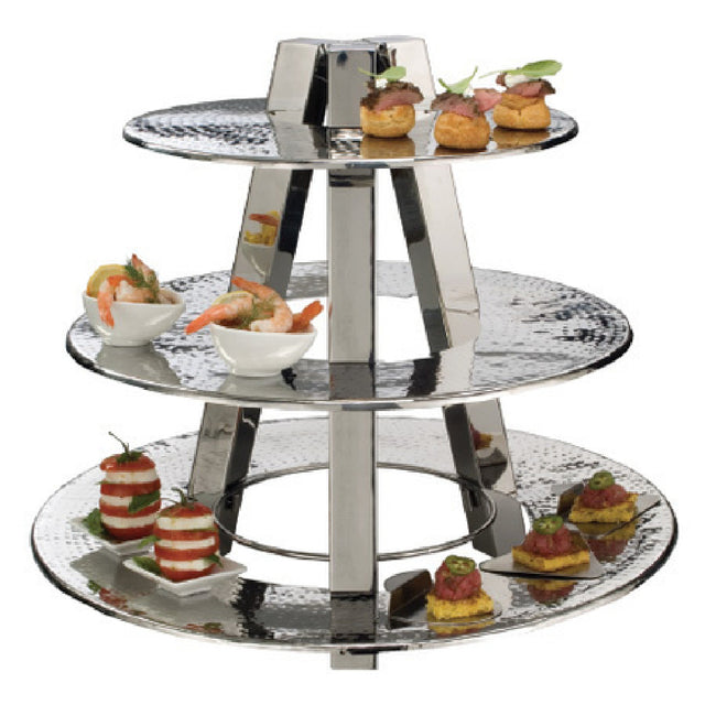 American Metalcraft TTS2319 Ascent Display Stand 3-tier 23" Dia. X 19-3/4"H