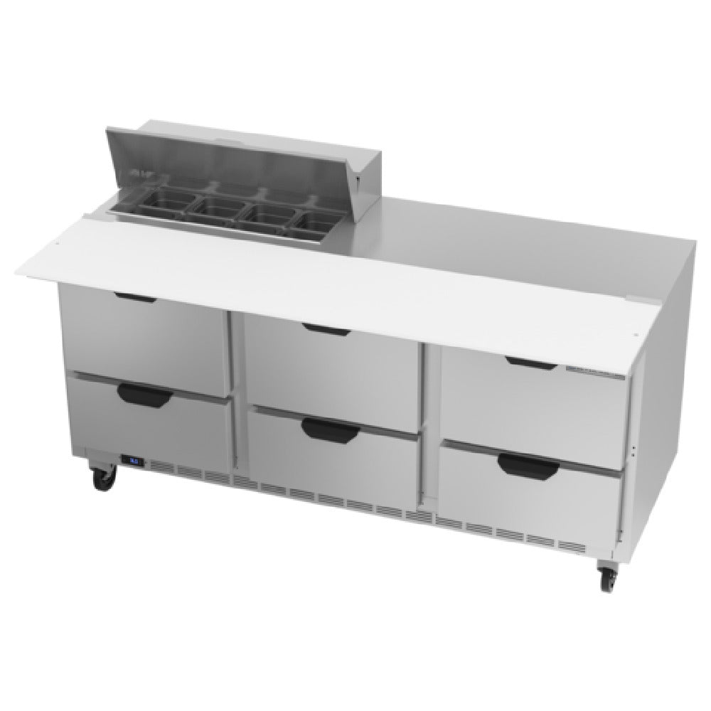 Beverage Air SPED72HC-08C-6 Sandwich Top Refrigerated Counter Three-section 72"W