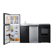 Summit ACK80HT All-in-one Combination Kitchenette 80" Wide Full Size Refrigerator-freezer (10.1 Cu.ft.)