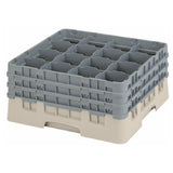 Cambro 16S738184 Camrack® Glass Rack With (3) Soft Gray Extenders Full Size