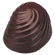 JB Prince K308 Chocolate Mold (32) Oval Swirl 1-5/16"L X 1"W X 4/5"H (33mm X 26mm X 20mm