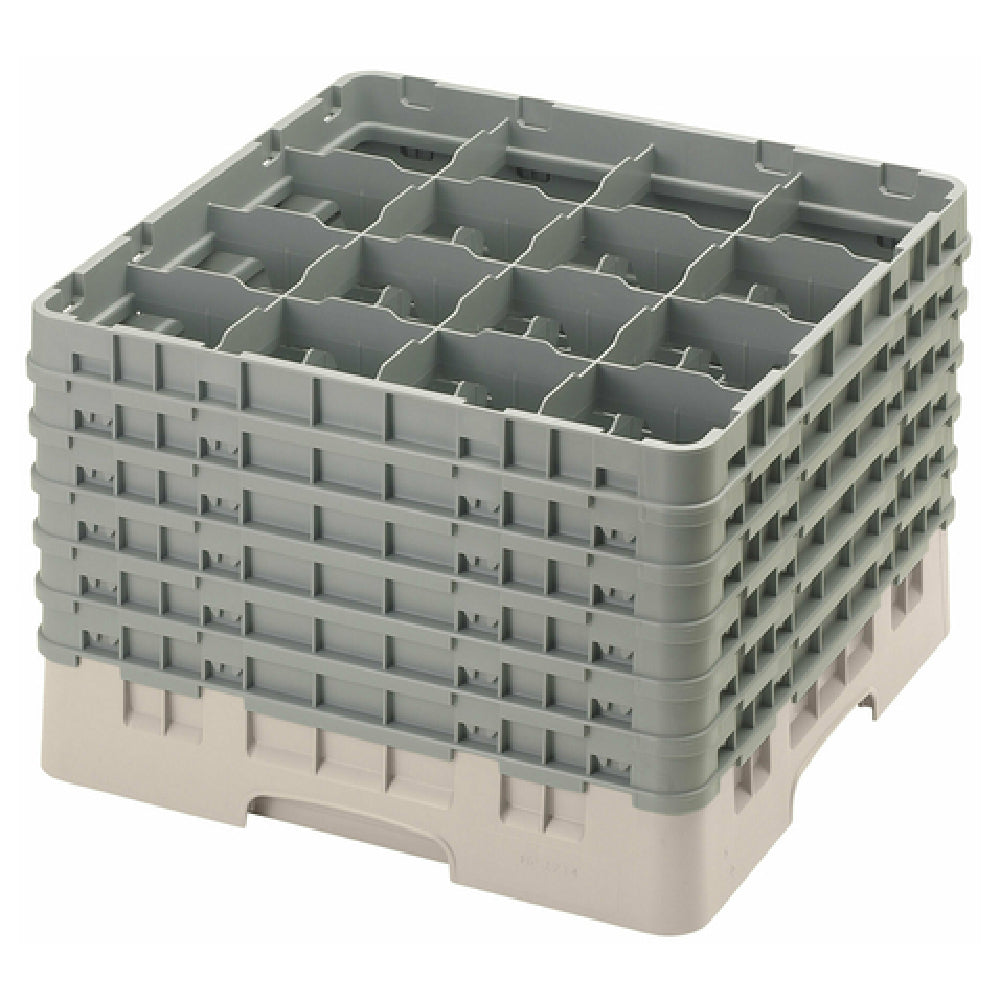 Cambro 16S1214184 Camrack® Glass Rack With (6) Soft Gray Extenders Full Size