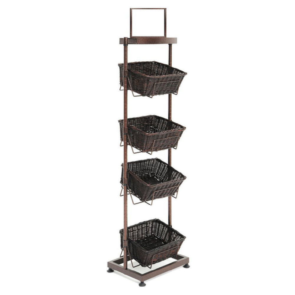 Hubert 61206 - Basket Floor Stand, 4-tier, 18-1/2" X 14" X 67"H