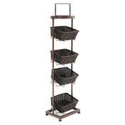 Hubert 61206 - Basket Floor Stand, 4-tier, 18-1/2" X 14" X 67"H