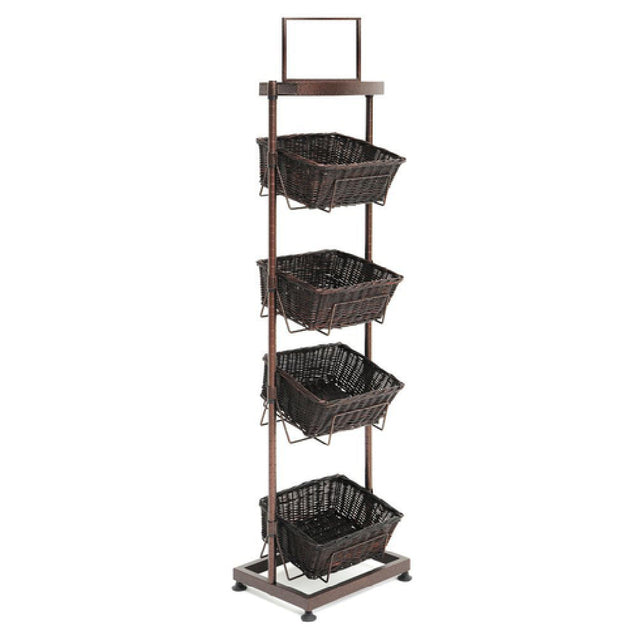 Hubert 61206 - Basket Floor Stand, 4-tier, 18-1/2" X 14" X 67"H