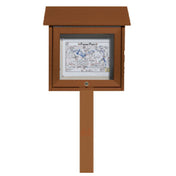 Aarco OPLD1818SPP-5 Slimline Message Center 18"W X 18"H Freestanding