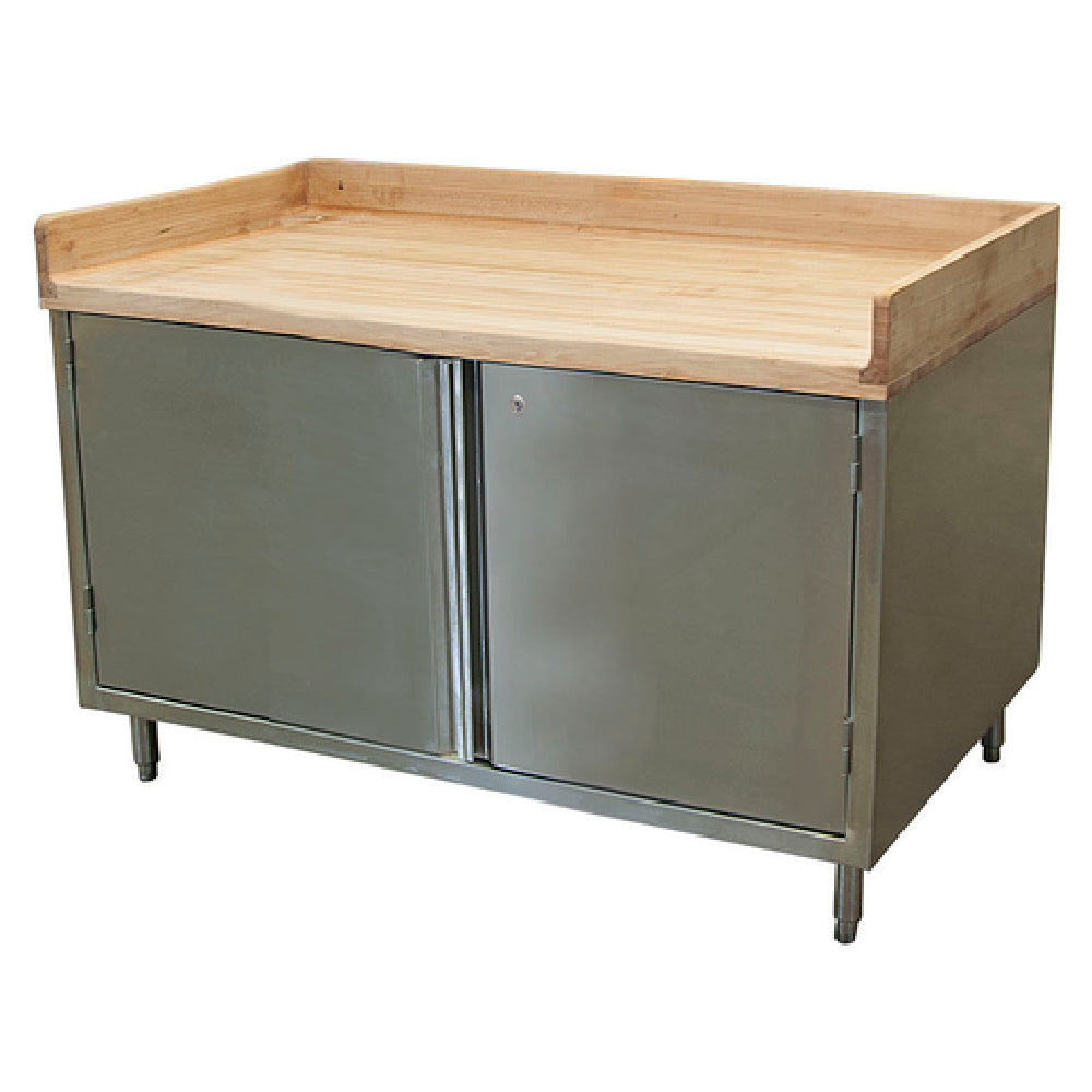 BK Resources CMBT-3660HL Chef Table Cabinet Base With Hinged Doors & Lock 60"W X 36"D X 39"H Overall Size