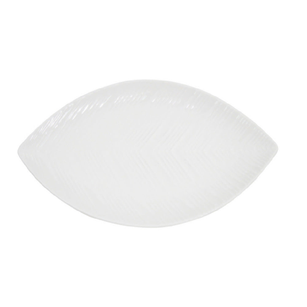 CAC China LFD-10 Accessories Dish 10"L X 6"W X 3/4"H Leaf Shape