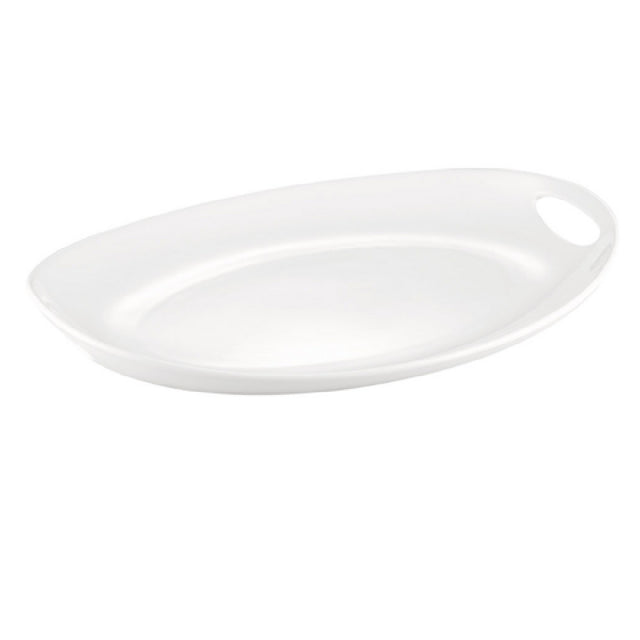 CAC China MX-OT16 Catering Collection Tray 16"L X 11-5/8"W X 2-3/8"H Oval