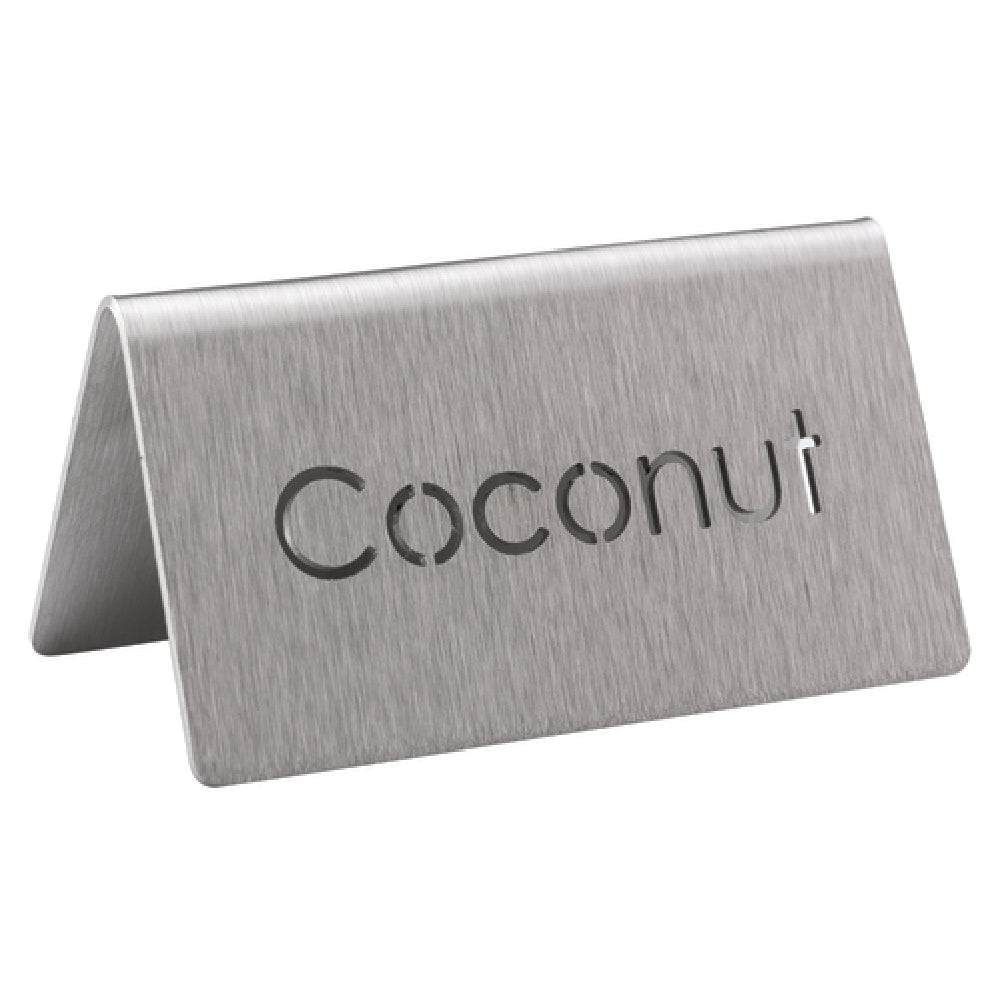 Service Ideas 1C-BF-COCONUT-MOD Beverage ID Tent "Coconut" 1-1/2"H X 3"W