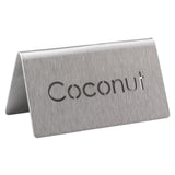 Service Ideas 1C-BF-COCONUT-MOD Beverage ID Tent "Coconut" 1-1/2"H X 3"W
