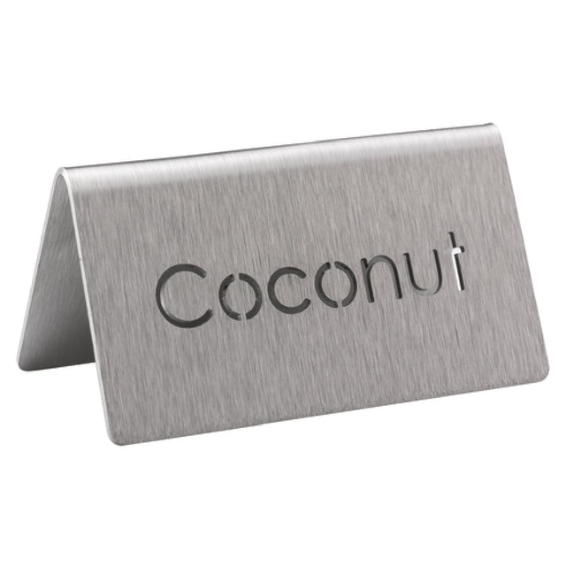 Service Ideas 1C-BF-COCONUT-MOD Beverage ID Tent "Coconut" 1-1/2"H X 3"W