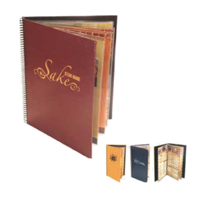 Menu Solutions SPBK-B Menu Cover Holds 5-1/2" X 11" Insert Spiral Bound