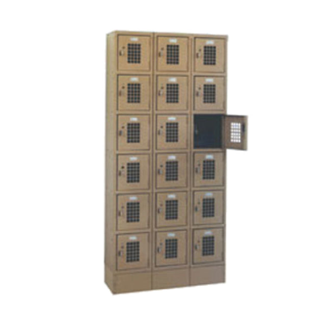 Winholt WL-618-15 Lockers 6-tier Floor Mounted