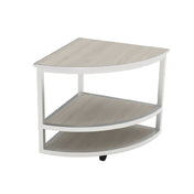 Bon Chef NX-1-CR-S-O Nexus Corner Round Side Table 31.5" X 31.5" X 33.5" With (3) Exposed Shelves