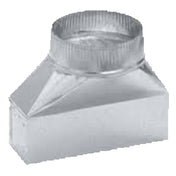 Comstock-Castle 21099-A Oven Flue Adapter To Convert From 2" X 6" Flue Chimney To 6" Round