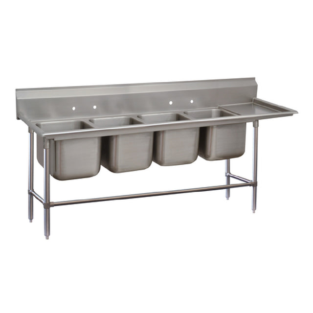 Advance Tabco 94-4-72-36R Regaline Sink 4-compartment With Right-hand Drainboard