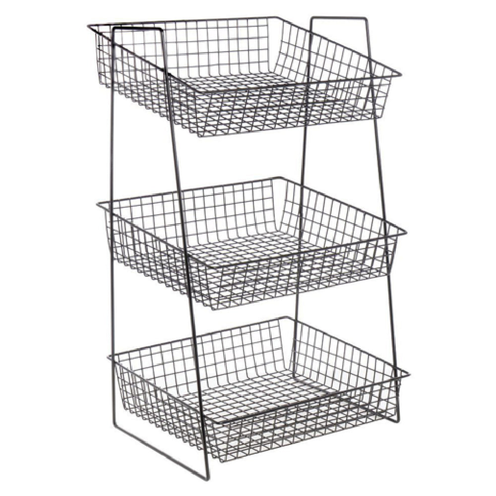 Hubert 71952 - Basket Display Stand, 3-tier, 16" X 13-1/2" X 27"H