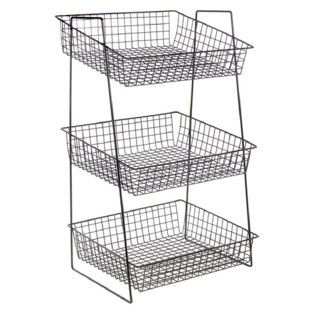 Hubert 71952 - Basket Display Stand, 3-tier, 16" X 13-1/2" X 27"H
