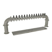 Glastender PP-14-MF Pipe Pass-Thru Draft Dispensing Tower Countertop (14) Stainless Steel Faucets (handles Not Included)