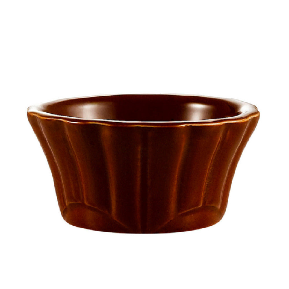 CAC China RMK-F3-BWN RMK Ramekin 3 Oz. 3" Dia. X 1-1/2"H
