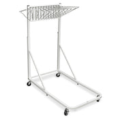 Alpine Industries ADI613-WHI Vertical File Rolling Stand For Blueprints Top Basket