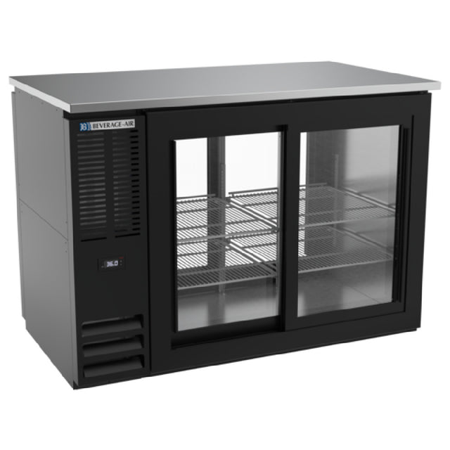 Beverage Air BBN48HC-F-GS-PT-B - Refrigerated Pass-Thru Back Bar Food Rated Refrigerator